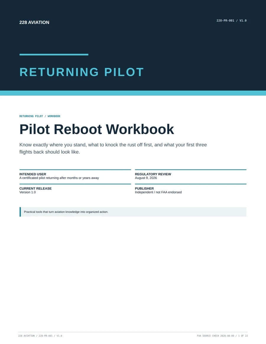 Pilot Reboot Workbook cover