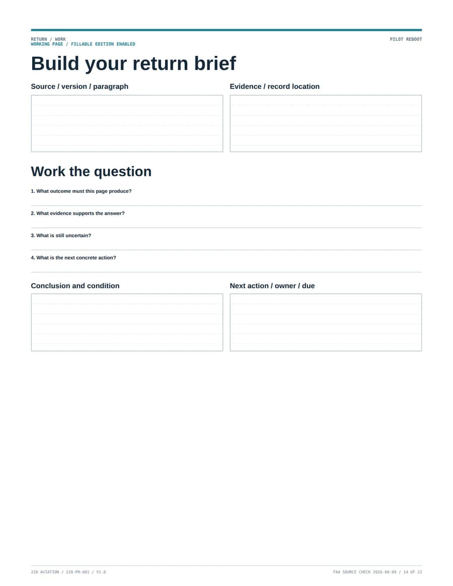 Pilot Reboot currency worksheet